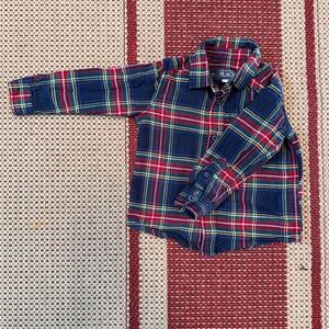 The Children's Place Plaid Button-Down Shirt - Navy and Red